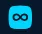 Blue square icon with black cartoon-style eyes resembling binoculars or goggles.