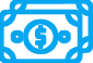 Cash with exchange arrows icon