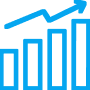 Upward trend chart icon